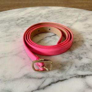 J.Crew Skinny Neon Pink Patent Belt